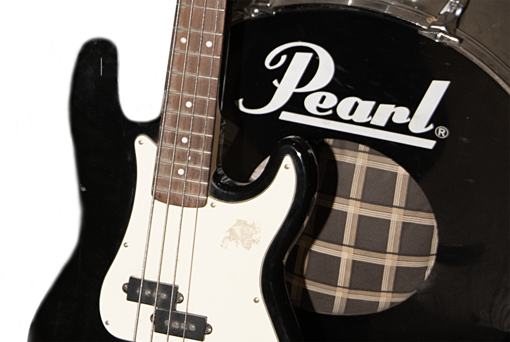 Home pearl drum guitar